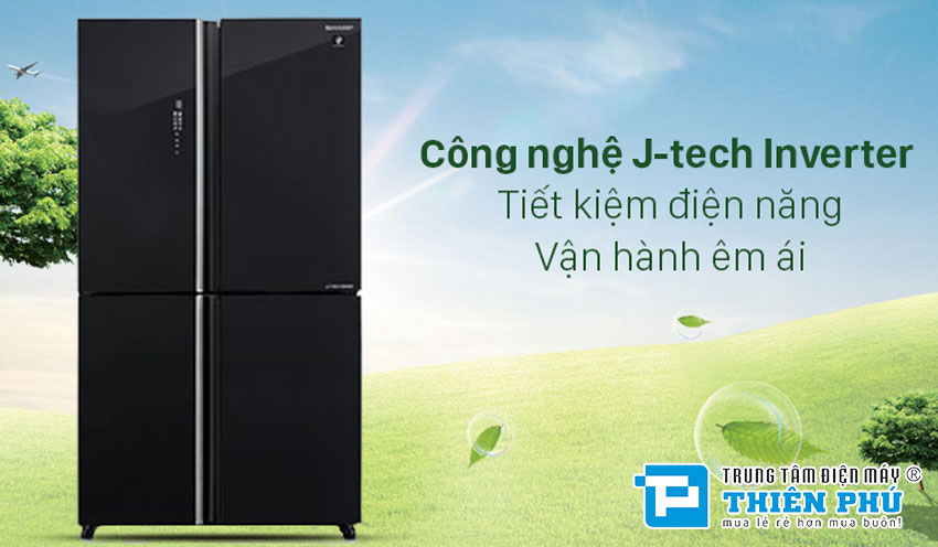 Phòng bếp, bạn nên sắm ngay mẫu tủ lạnh Sharp 4 cánh SJ-FXP600VG-BK