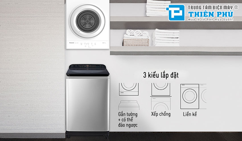 Máy Sấy Quần Áo Panasonic 8kg NH-E80JA1WVT