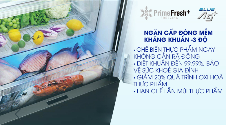 Ưu điểm của ngăn đông mềm Prime Fresh+ tủ lạnh Panasonic