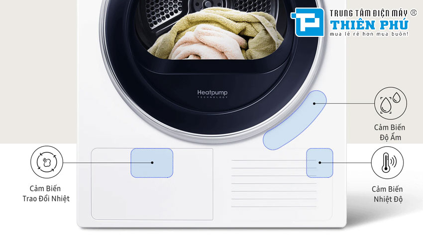 Máy Sấy Quần Áo Samsung DV90M5200QW/SV 9Kg
