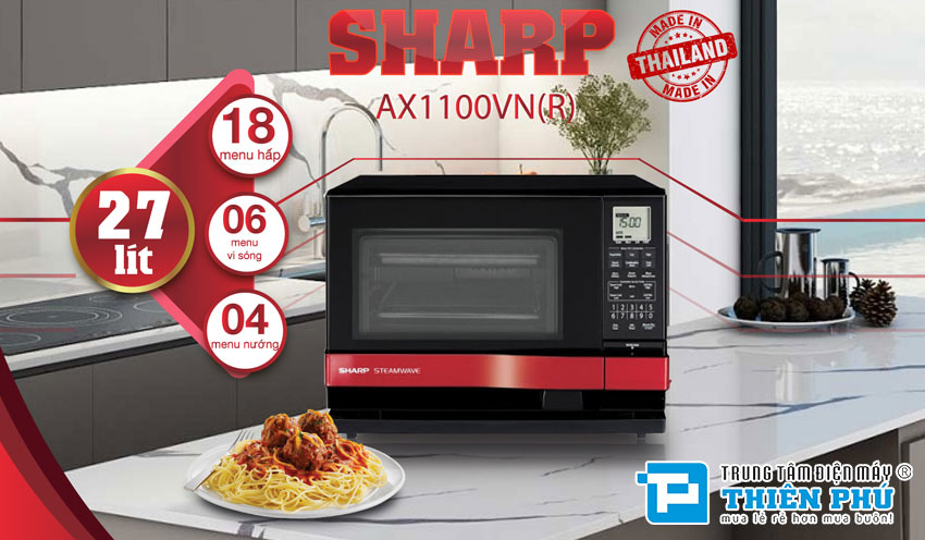 Lò Vi Sóng Sharp AX-1100VN(R) 27 lít
