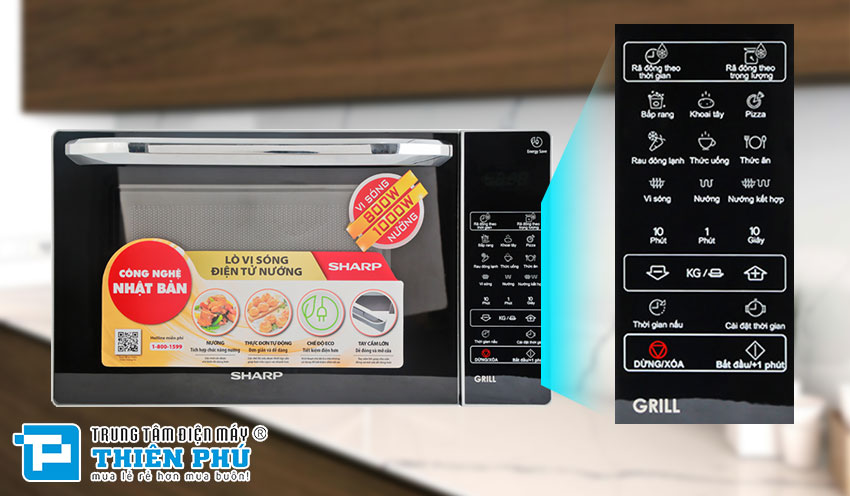 Lò Vi Sóng Điện Tử Sharp R-G274VN-S 20 Lít