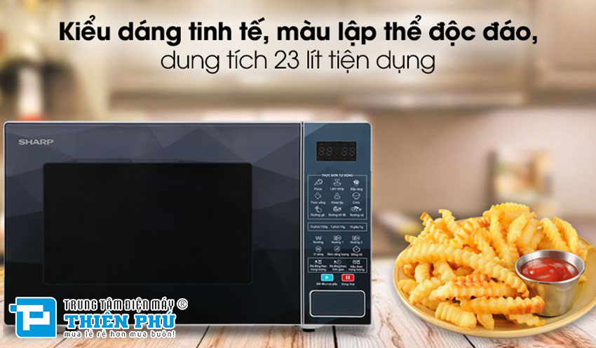 Lò Vi Sóng Sharp Có Nướng R-G378VN-CS 23 Lít