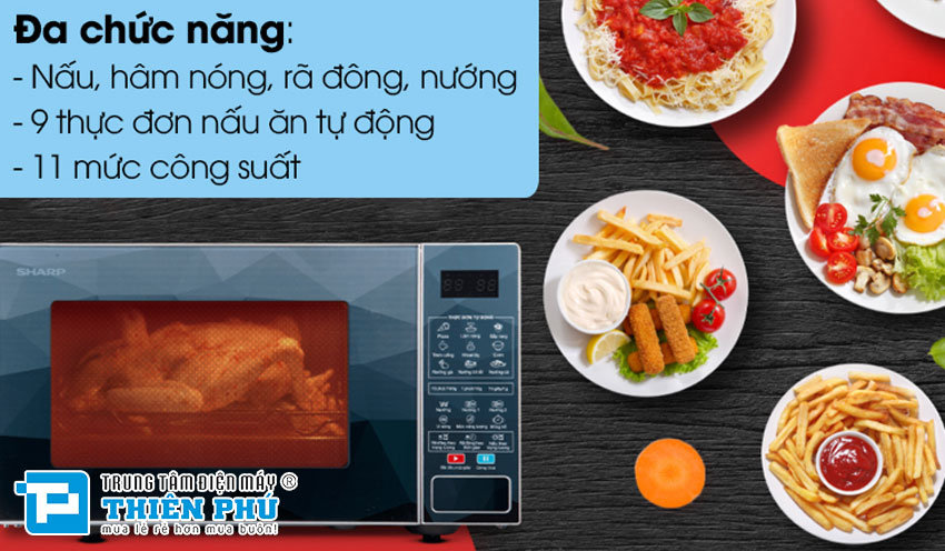 Lò Vi Sóng Sharp Có Nướng R-G378VN-CS 23 Lít