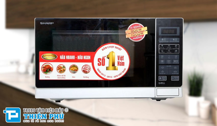 Lò Vi Sóng Điện Từ Sharp R-G572VN-S 25 Lít