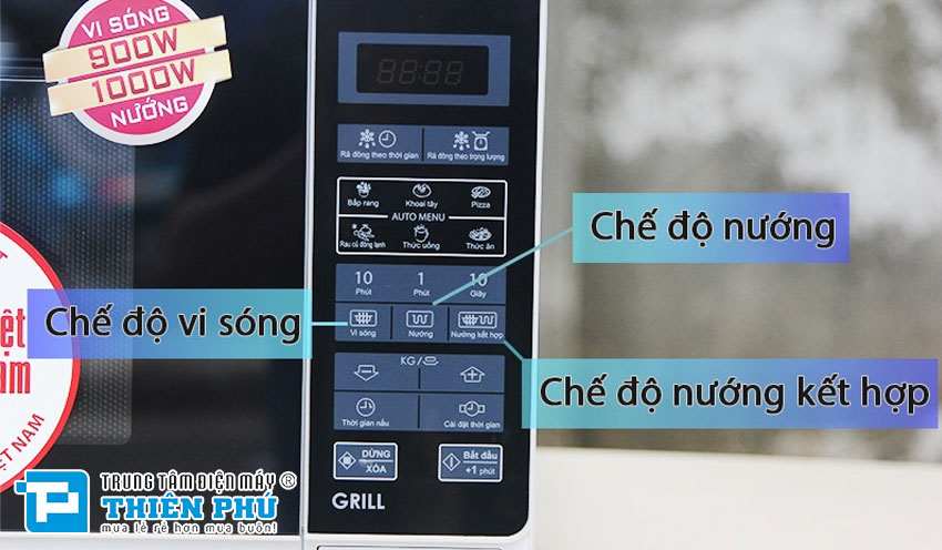 Lò Vi Sóng Điện Từ Sharp R-G572VN-S 25 Lít
