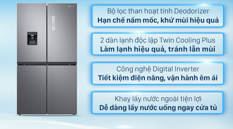 Tìm hiểu một số tính năng, công nghệ trong tủ lạnh Samsung RF48A4010M9/SV - Thienphu