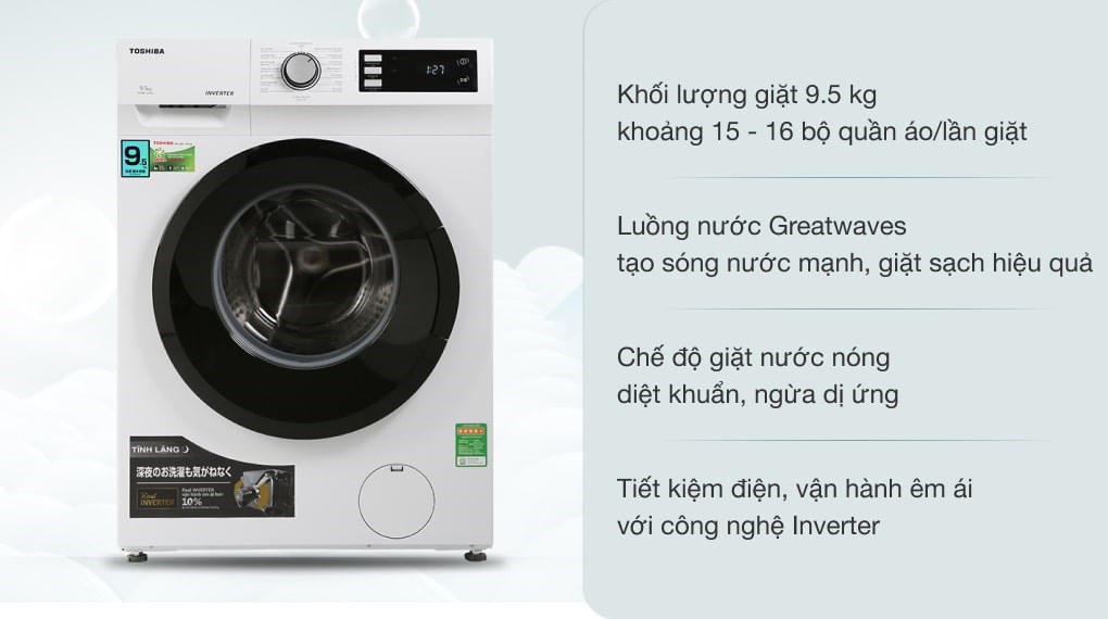Máy giặt Toshiba 9,5Kg Inverter TW-BK105S2V(WS) có tốt để mua trong năm 2021?