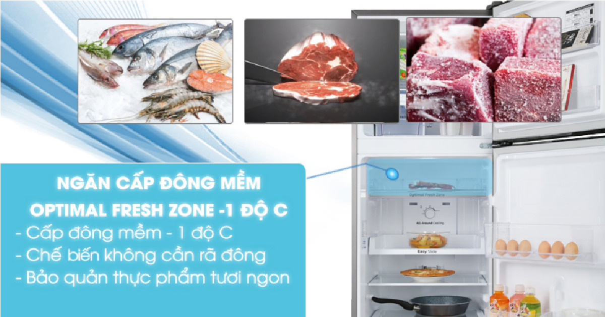 Hướng dẫn sử dụng ngăn cấp đông mềm Optimal Fresh Zone trên tủ lạnh Samsung