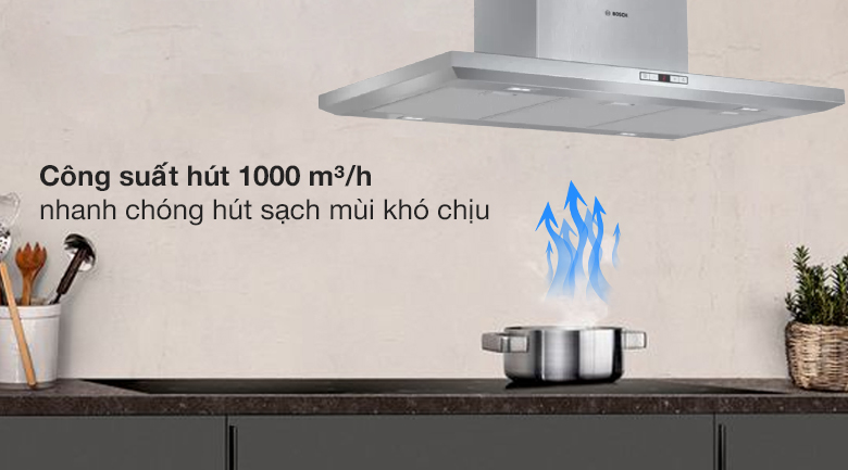 Máy hút mùi Bosch 90cm DIB091E51 giúp làm sạch gian bếp, mang đến sự sang trọng