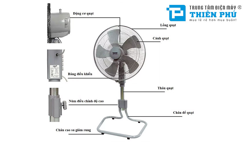 Quạt Lửng Rút Công Nghiệp Benny BF-182F