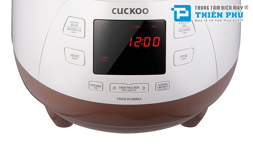 Nồi Cơm Áp Suất Điện Tử Cuckoo CRP-M1000S 1.8 Lít Trắng - Hồng