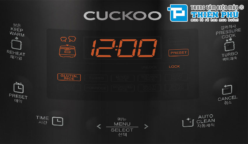 Nồi Cơm Áp Suất Điện Tử Cuckoo CRP-PK0600F 1.08 Lít