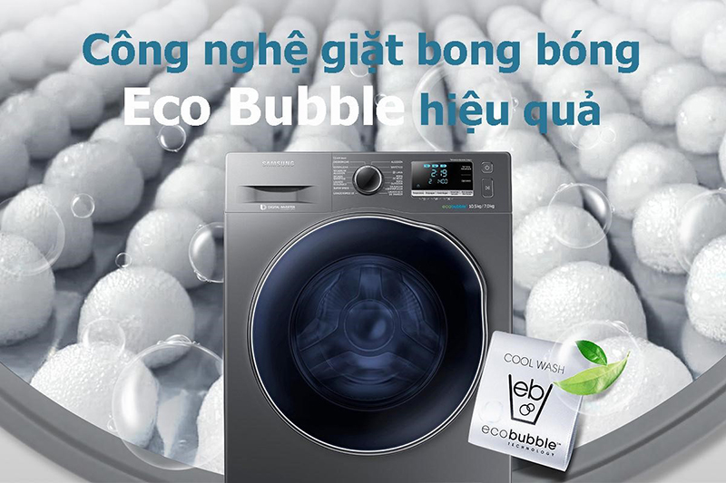 Tìm hiểu công nghệ giặt Eco Bubble trên máy giặt Samsung lồng ngang