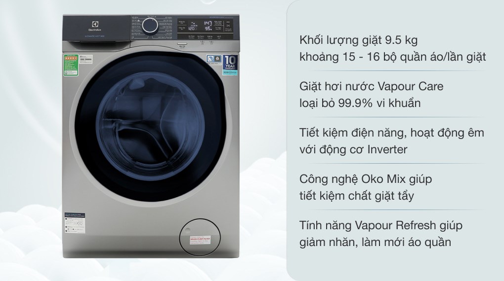 Đánh giá ưu điểm trên Máy Giặt Electrolux Inverter EWF9523ADSA 9.5 Kg