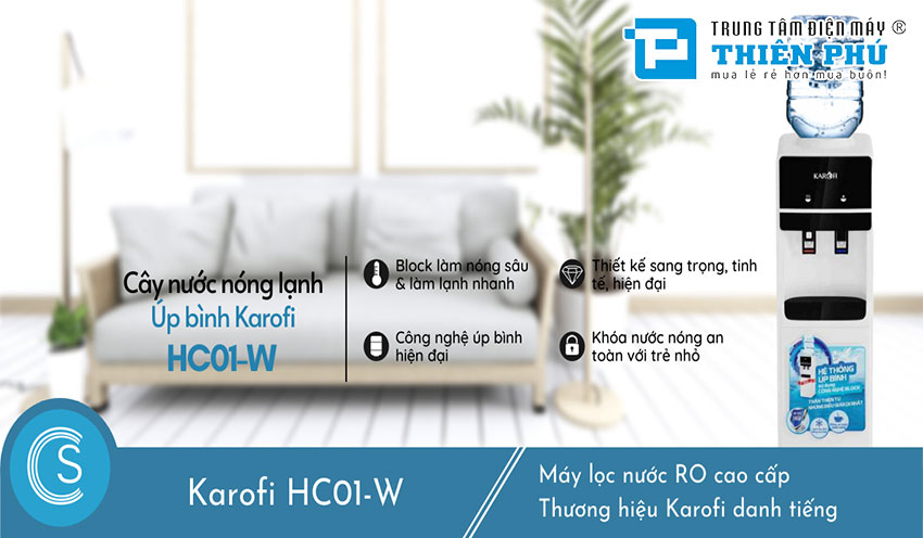 Cây Nước Nóng Lạnh Karofi HC01-W