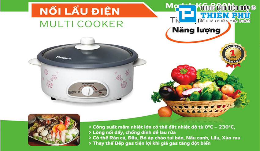 Nồi Lẩu Điện Kangaroo KG-800N 3.5 Lit