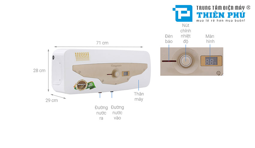 Bình Nóng Lạnh Kangaroo KG69A2