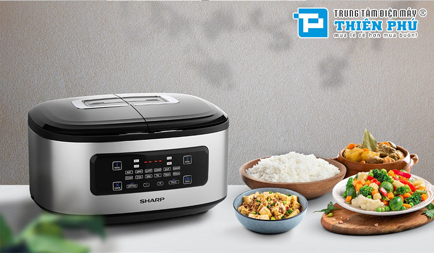 Nồi Cơm Điện Đôi Sharp KN-TC50VN-SL 1.8 Lít