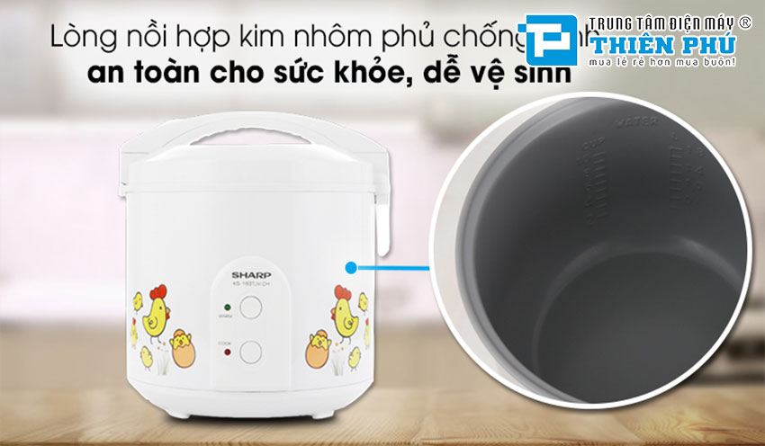 Nồi Cơm Điện Sharp KS-183TJV-CH 1.8 Lít