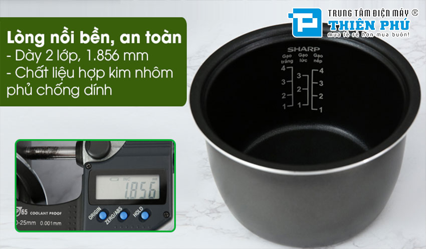 Nồi Cơm Điện Sharp KS-COM08V-SL 0.72 Lít