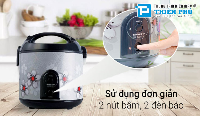 Nồi Cơm Điện Sharp KS-R231STV-SS 2.2 lít