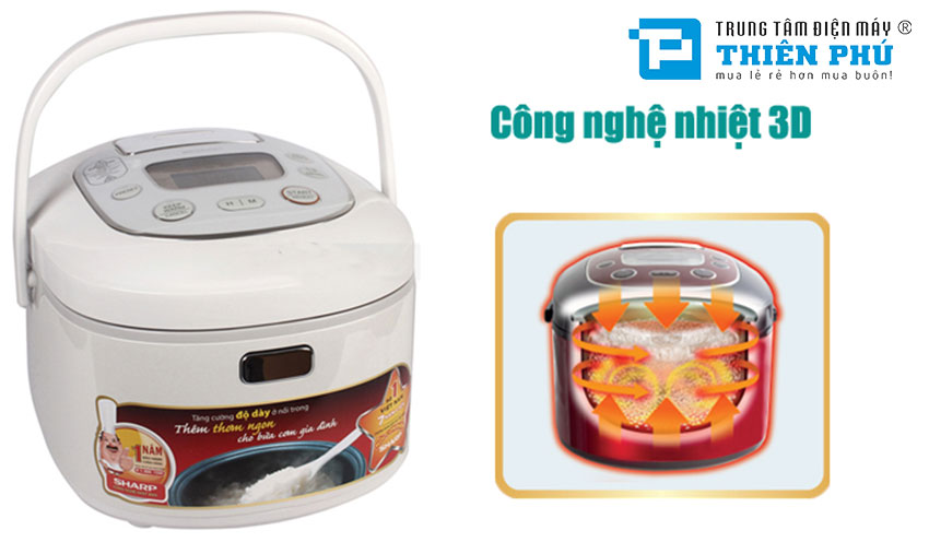 Review Nồi Cơm Điện Tử Sharp KS-TH18-WH 1.8 Lít