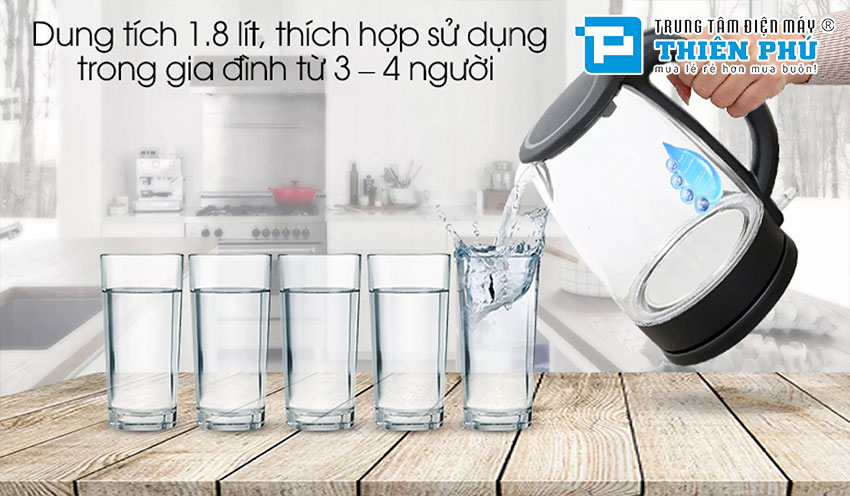 Bình Siêu Tốc Midea MK-18GC 1.8 Lít