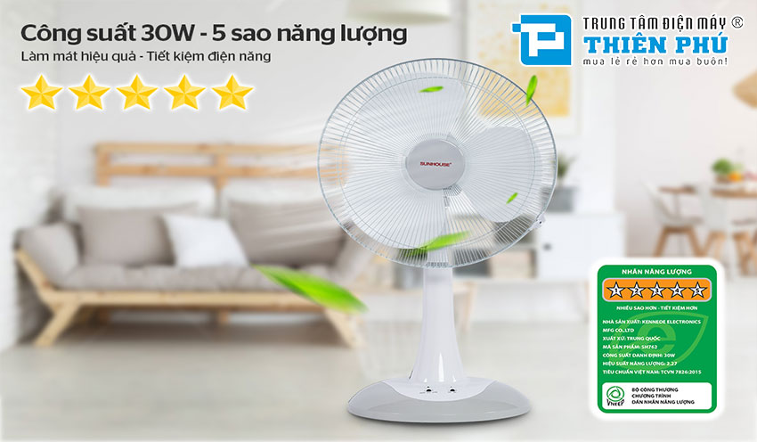 Quạt Sạc Điện Sunhouse SH762