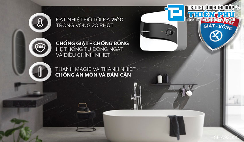 Bình Nóng Lạnh Sunhouse 20 Lít SHA9205C