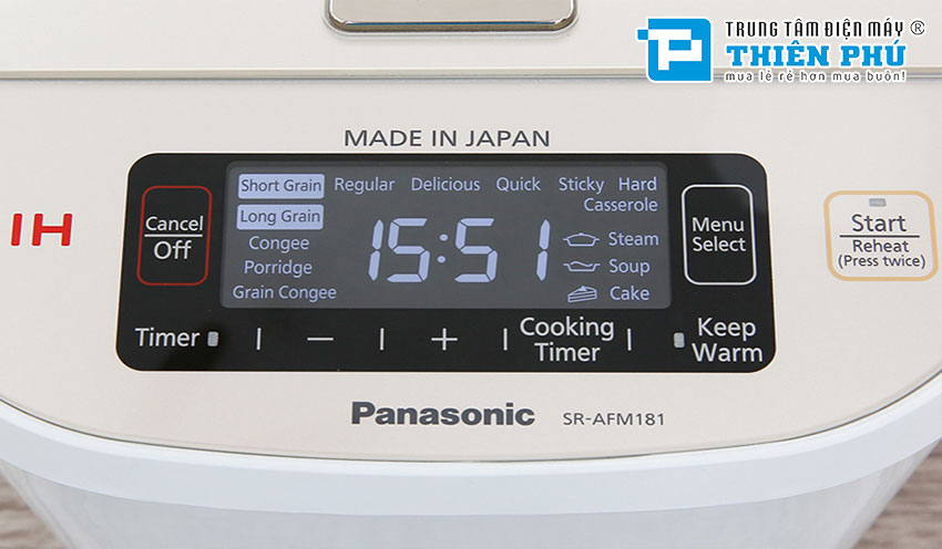 Nồi Cơm Điện Cao Tần Panasonic SR-AFM181WRA 1.8 Lít