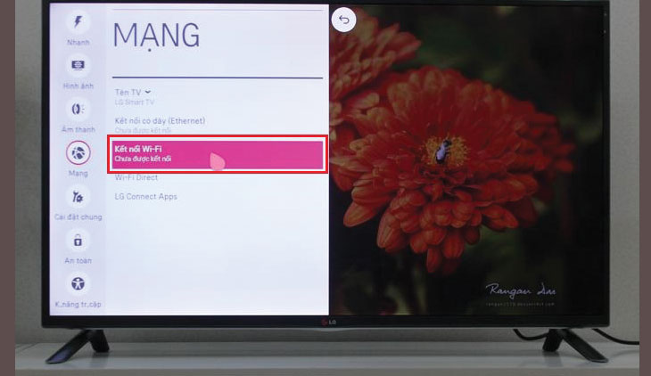 Hướng dẫn kết nối internet cho Smart Tivi LG chạy hệ điều hành WebOS