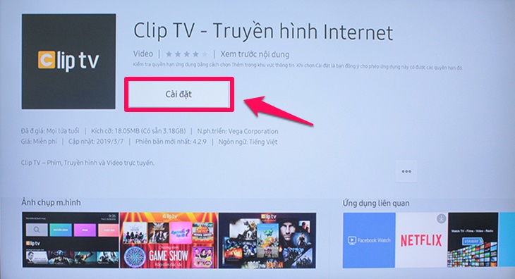 Hướng dẫn cài đặt ứng dụng ClipTV lên smart tivi Samsung