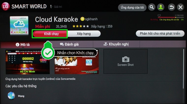 Hướng dẫn chi tiết cách cài đặt hát Karaoke trên tivi LG