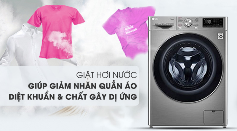 Công nghệ giặt hơi nước trên máy giặt LG.