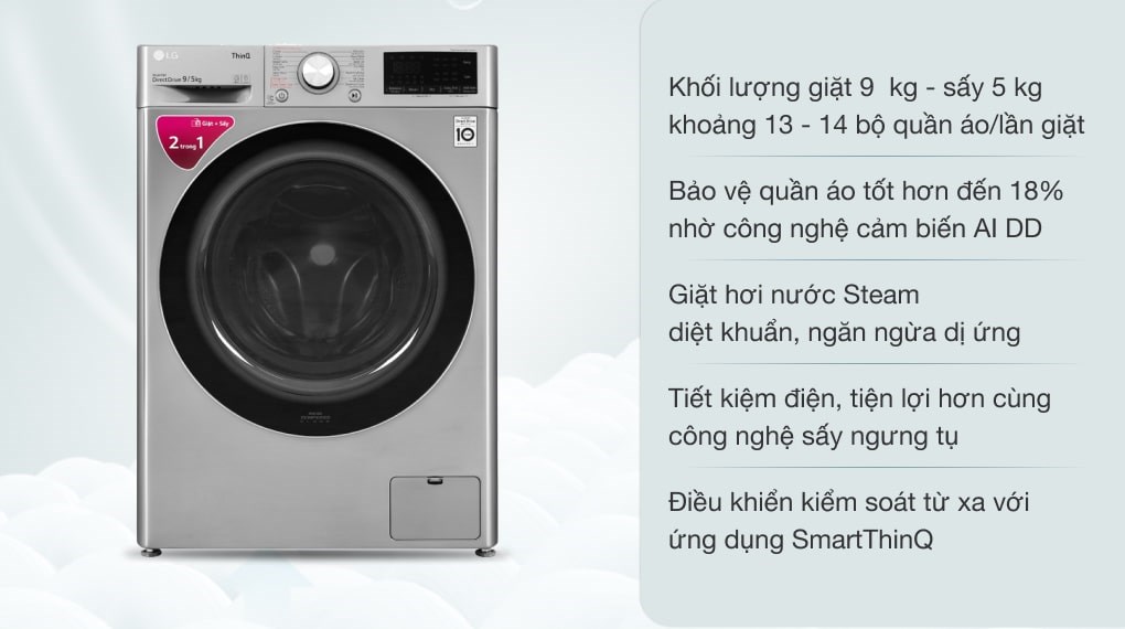 Đánh giá máy giặt sấy LG FV1409G4V có tốt không, giá bao nhiêu?