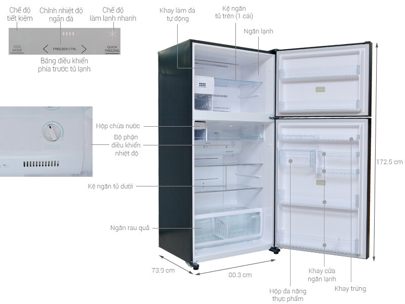 Một số điểm khác biệt ở tủ lạnh Toshiba GR-WG58VDAZ(ZW) và Samsung RF48A4000B4/SV