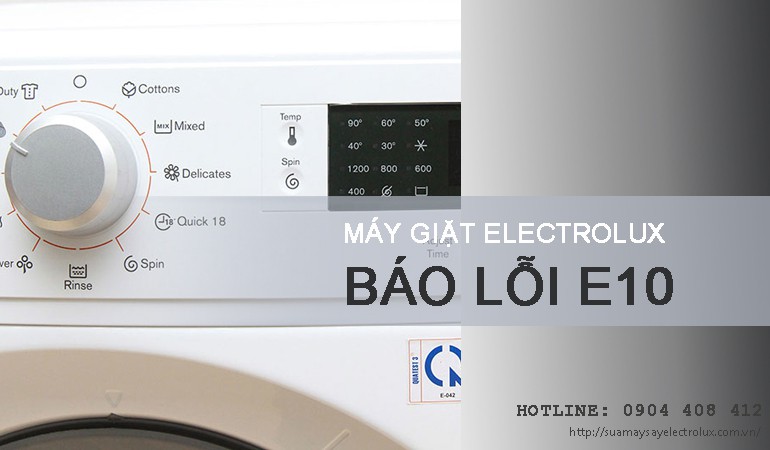 Nguyên nhân và cách khắc phục khi máy giặt Electrolux  báo lỗi E10
