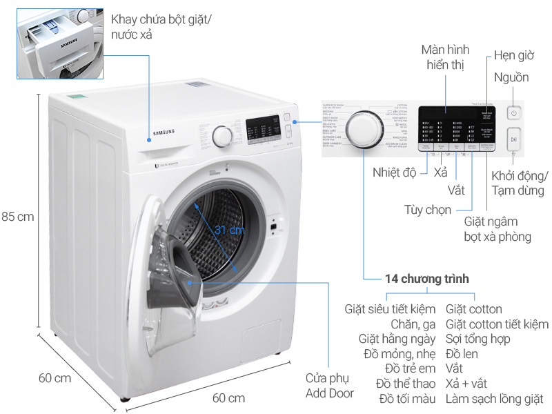 Máy giặt Samsung 8kg giá bao nhiêu? Có nên mua không?