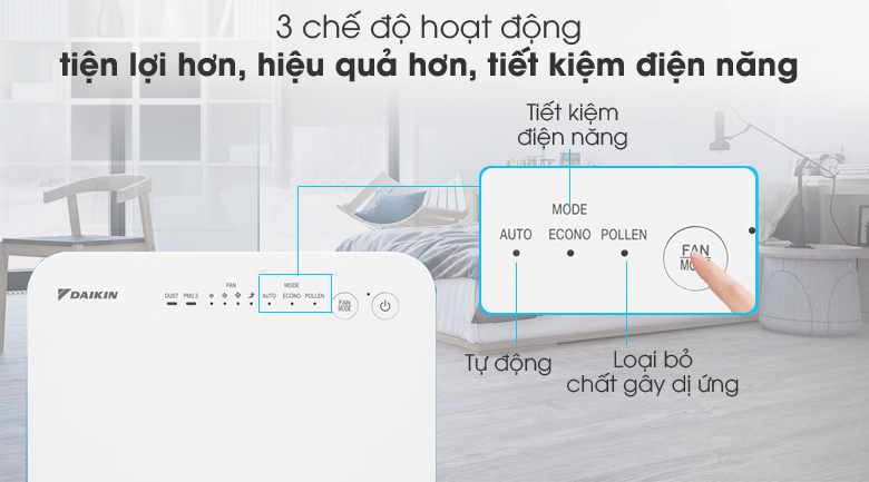 Ô nhiễm không khí không còn là mối lo với máy lọc không khí Daikin MC30VVM-A