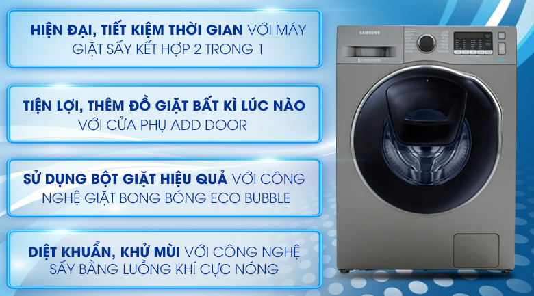 Đánh giá máy giặt sấy Samsung Inverter WD95K5410OX/SV 9,5 Kg có tốt không?