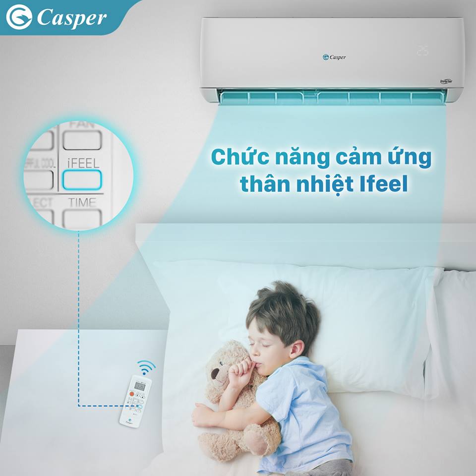 Điều hòa Casper 18000 nào tiết kiệm điện tốt nhất cho phòng ngủ lớn?