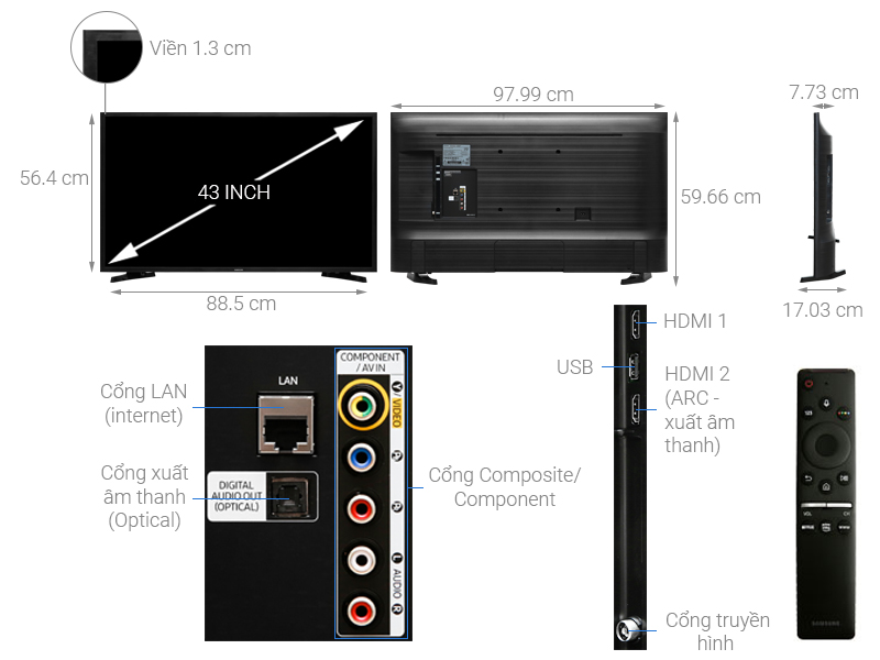 Giới thiệu chiếc Smart Tivi Samsung 43 Inch UA43T6000AKXXV Full HD chiếc tivi 43 inch tốt nhất trong tầm giá 10 triệu