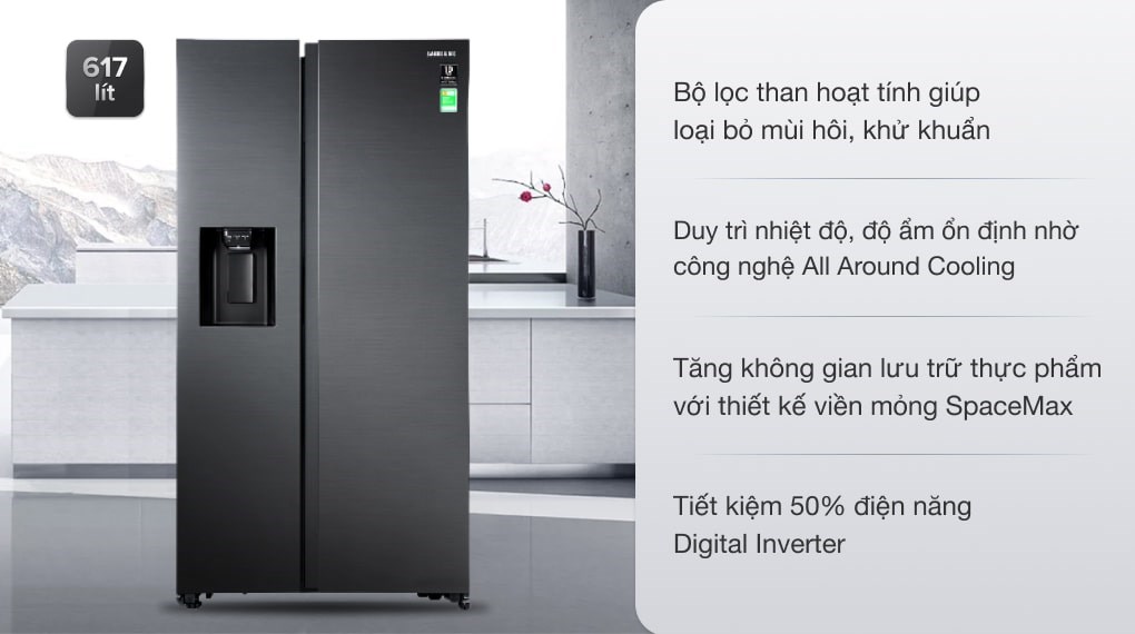 Những thông tin bạn cần biết về chiếc tủ lạnh Samsung RS64R5301B4/SV