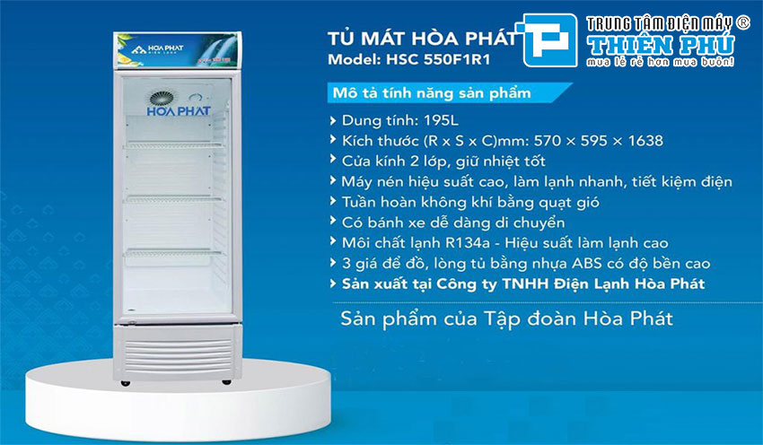 Bảo quản thực phẩm tốt hơn với tủ mát Funiki HSC-600F1R1 1 Cánh 242 Lít