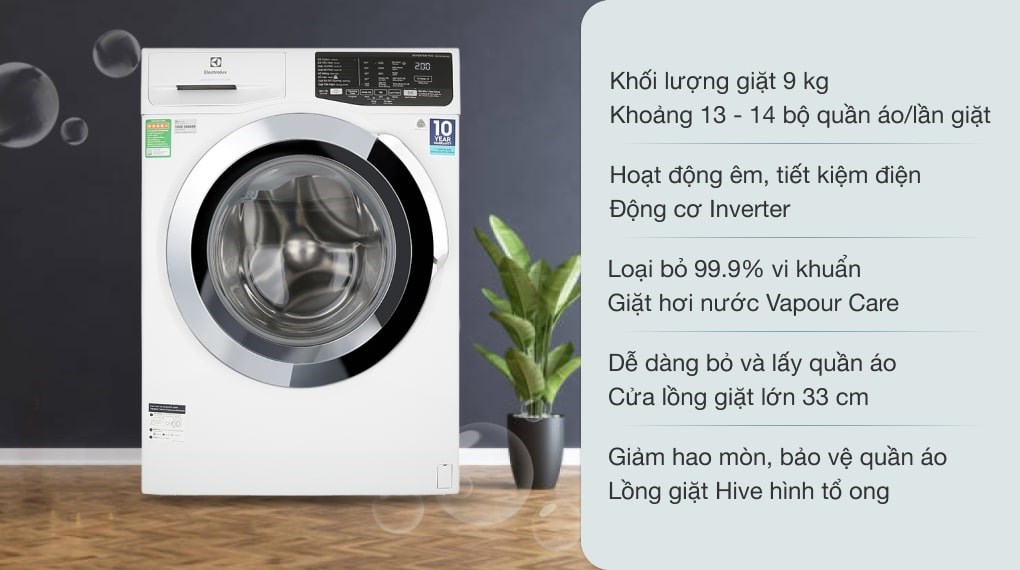 Đánh giá máy giặt Electrolux EWF9025BQWA 9 Kg có tốt không? 4 lý do nên mua.