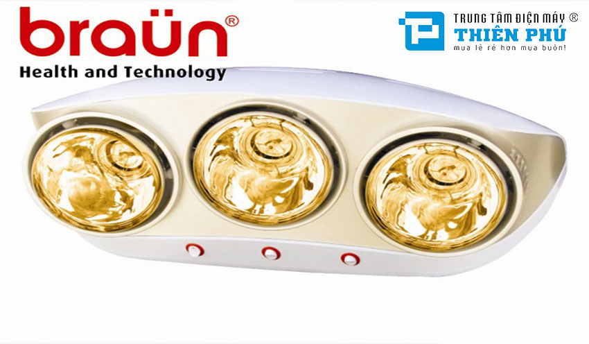 Đèn Sưởi Nhà Tắm Braun BU03G 3 Bóng