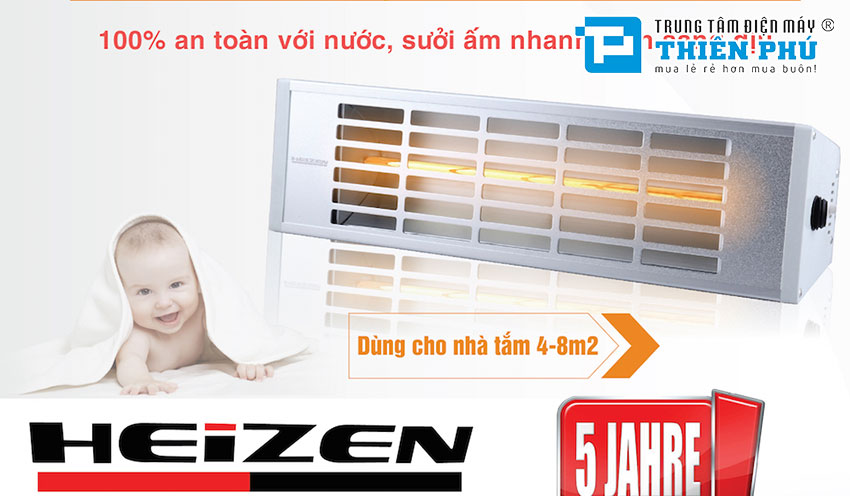 Đèn sưởi nhà tắm Heizen không chói mắt HE-IT610