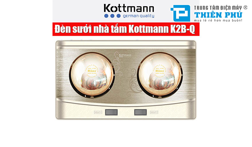 Đèn sưởi nhà tắm Kottmann 2 Bóng Vàng K2B-H/Q chỉ với 630.000₫ liệu có chất lượng?