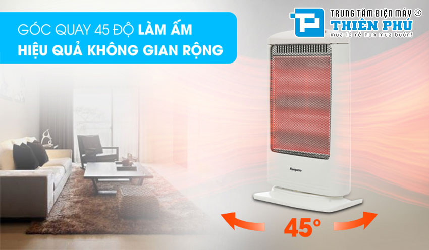 Quạt Sưởi Halogen Kangaroo KG1012C